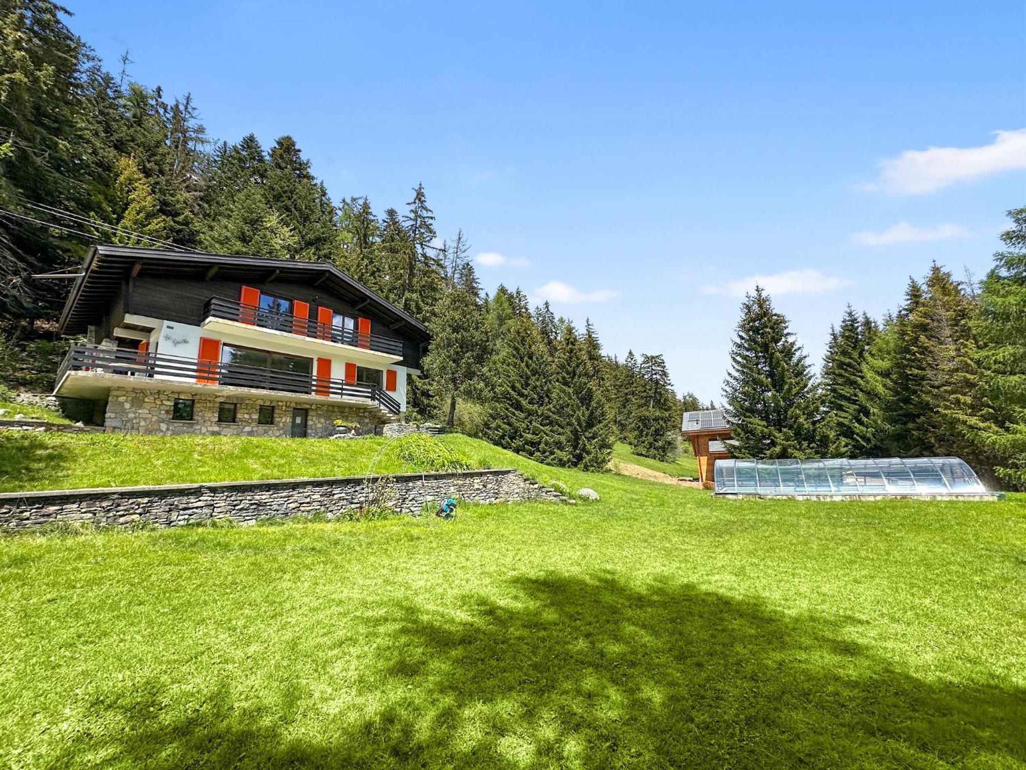 Chalet Familial Les Girolles aux portes d'Anzère Arbaz Extérieur photo